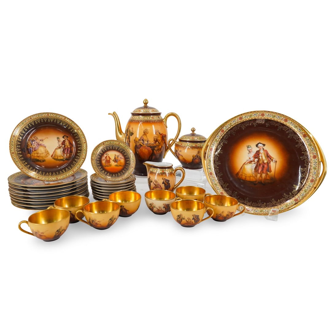 (30 Pc) Antique FSC Carlsbad Czech Fine Porcelain Demitasse Coffee Set (1 of 20)