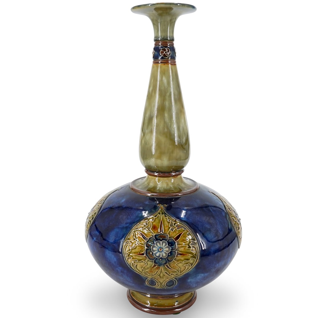 Art Nouveau Royal Doulton Glazed Stoneware Vase (1 of 5)