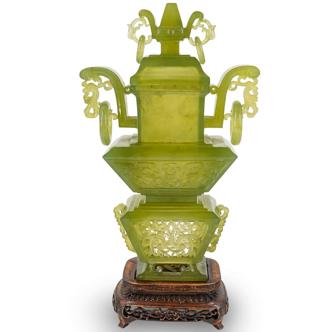 Chinese Serpentine Jade Urn (1 of 13)