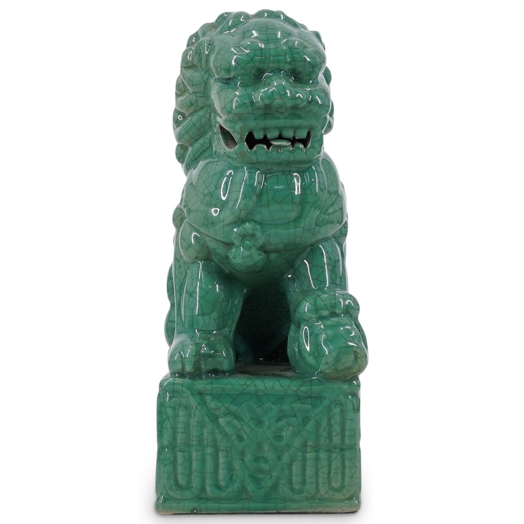 Vintage Chinese Glazed Ceramic Foo Dog Sculpture (1 of 10)
