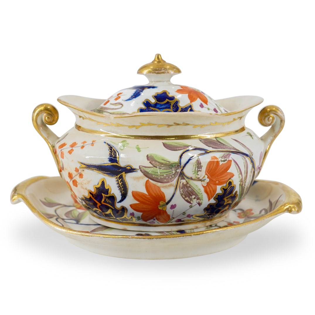 English Mason Ironstone Small Covered Dish W/ Underplate (1 of 18)