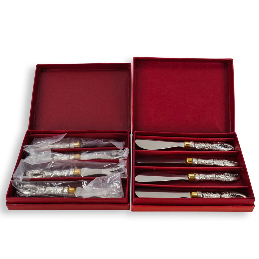 (8 Pc) Vintage Arthur Court Lobster Claw Fork & Fish Knife Cheese Spreaders Set (1 of 14)