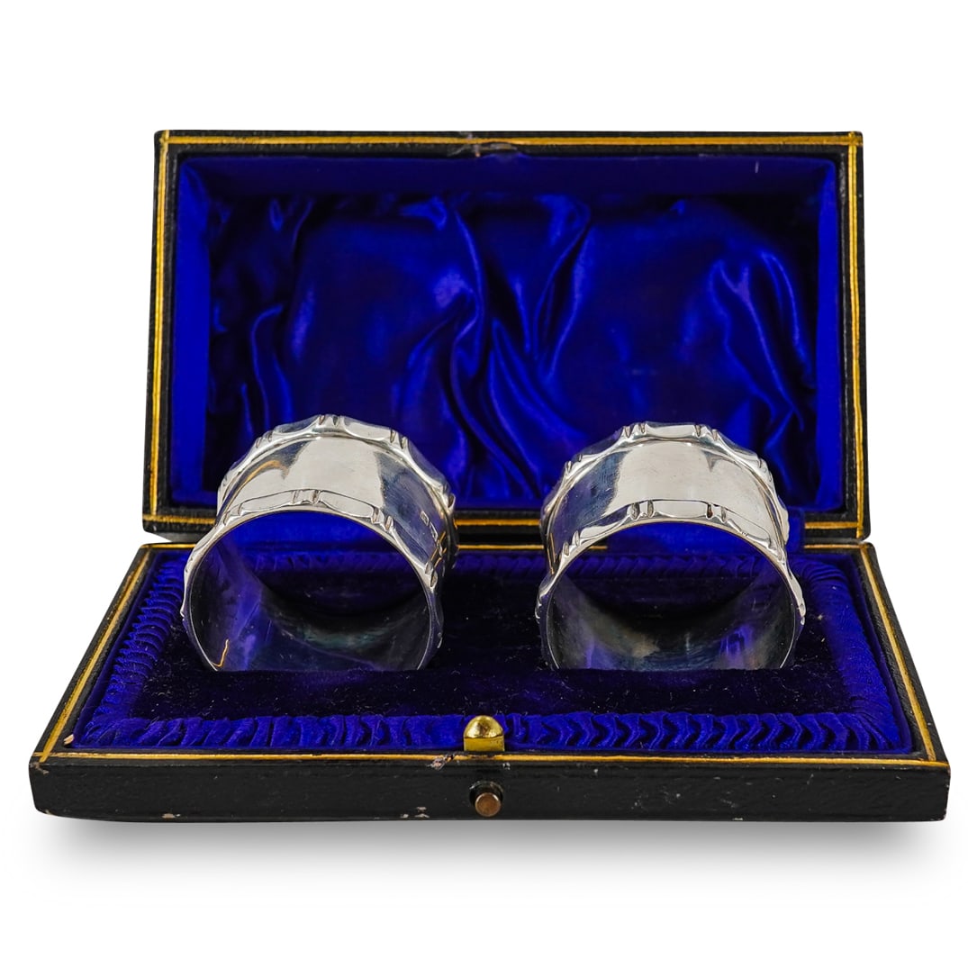 Antique English Martin Hall & Co. Sterling Silver Napkin Rings (1 of 9)