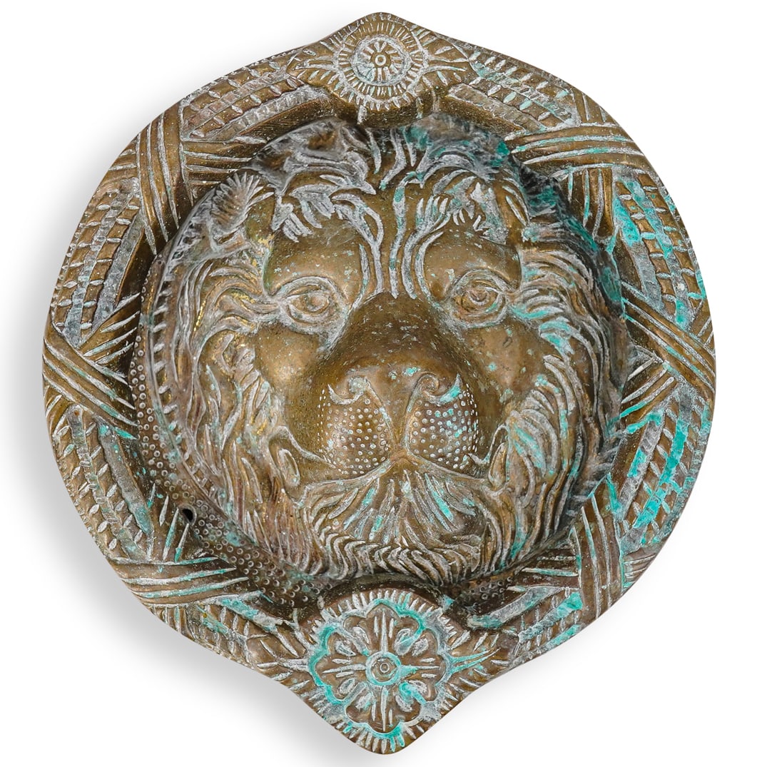 Solid Brass Ornate Lion Door Knocker Handle (1 of 9)