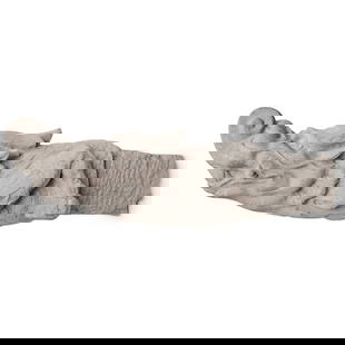 Heavy Antique Chinese Qing Dynasty Dragon Roof Tile: DESCRIPTION: Antique roof tile composed of highly dense stone and carved to depict a horned dragon sporting a curling nose. CIRCA: 19th Century, possibly older ORIGIN: China DIMENSIONS: H: 7.5" W: