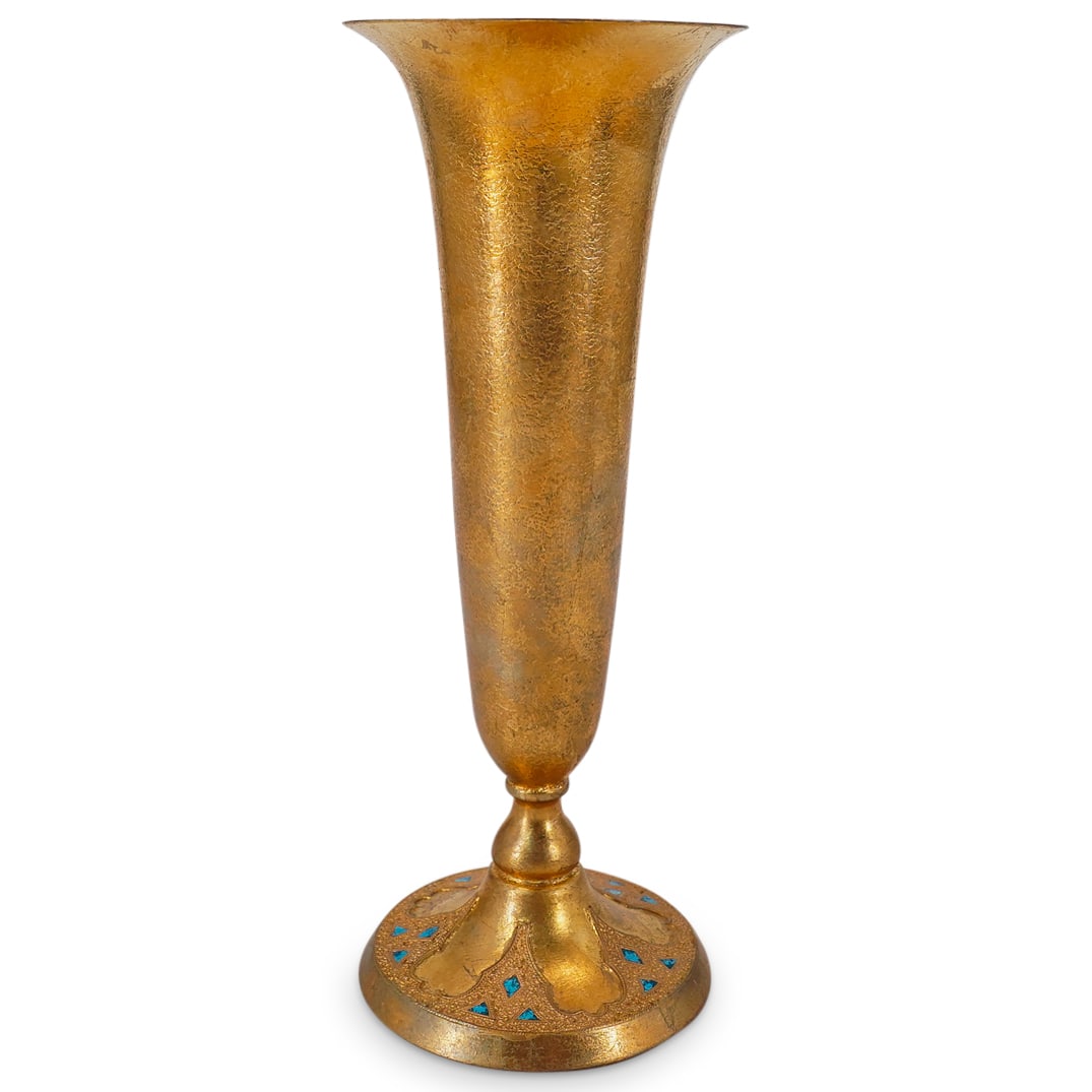 Louis C. Tiffany Furnaces Enameled & Gilt Bronze Vase (1 of 7)
