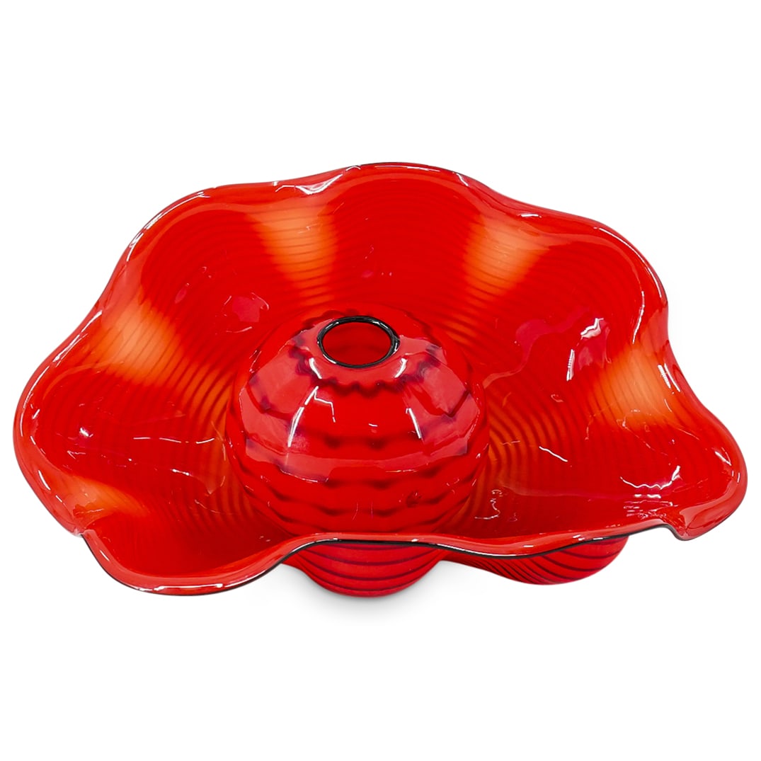 Dale Chihuly (American b. 1941) Ruby Red Seaform Glass Pair (1 of 11)