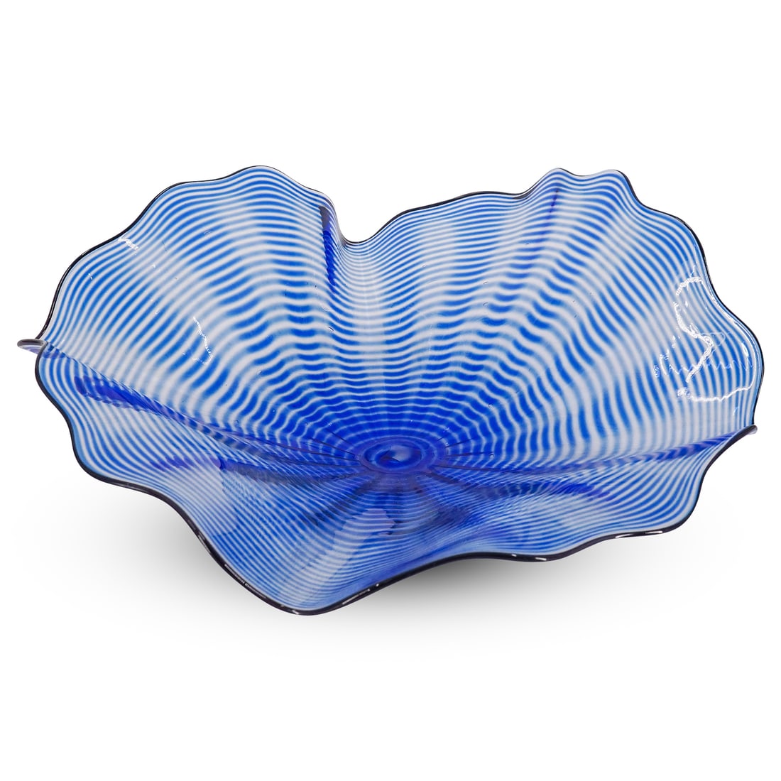Michael Patrick Smith Art Glass Blue Vessel (1 of 10)