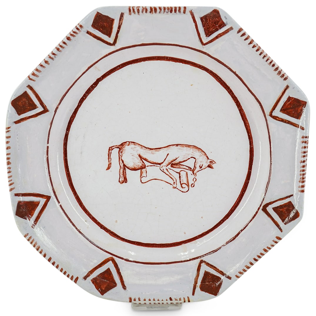 Emile Galle (French, 1846-1904) Ceramic Whimsical Plate (1 of 7)