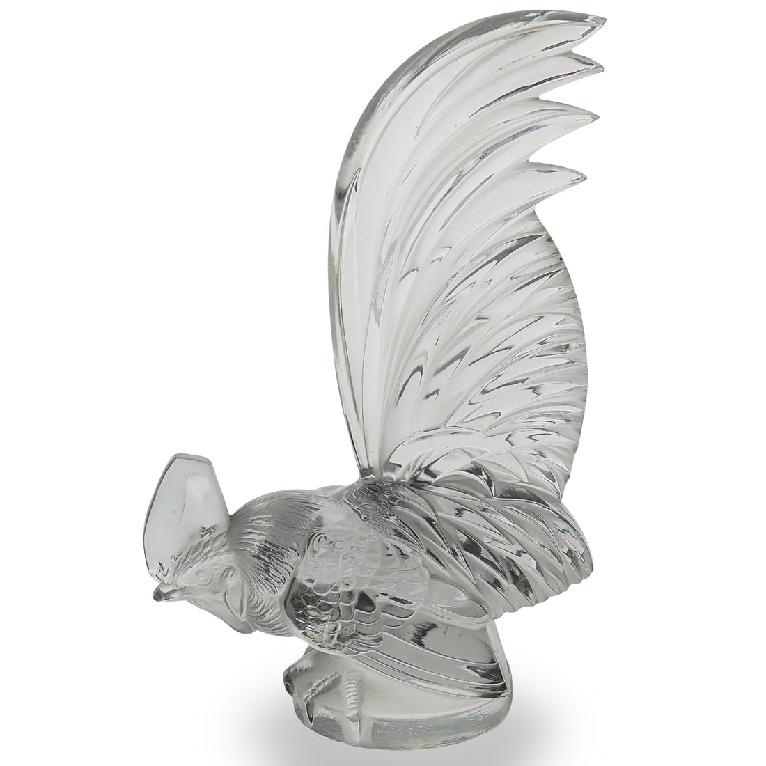 R. Lalique Crystal Coq Nain Rooster Sculpture (1 of 10)