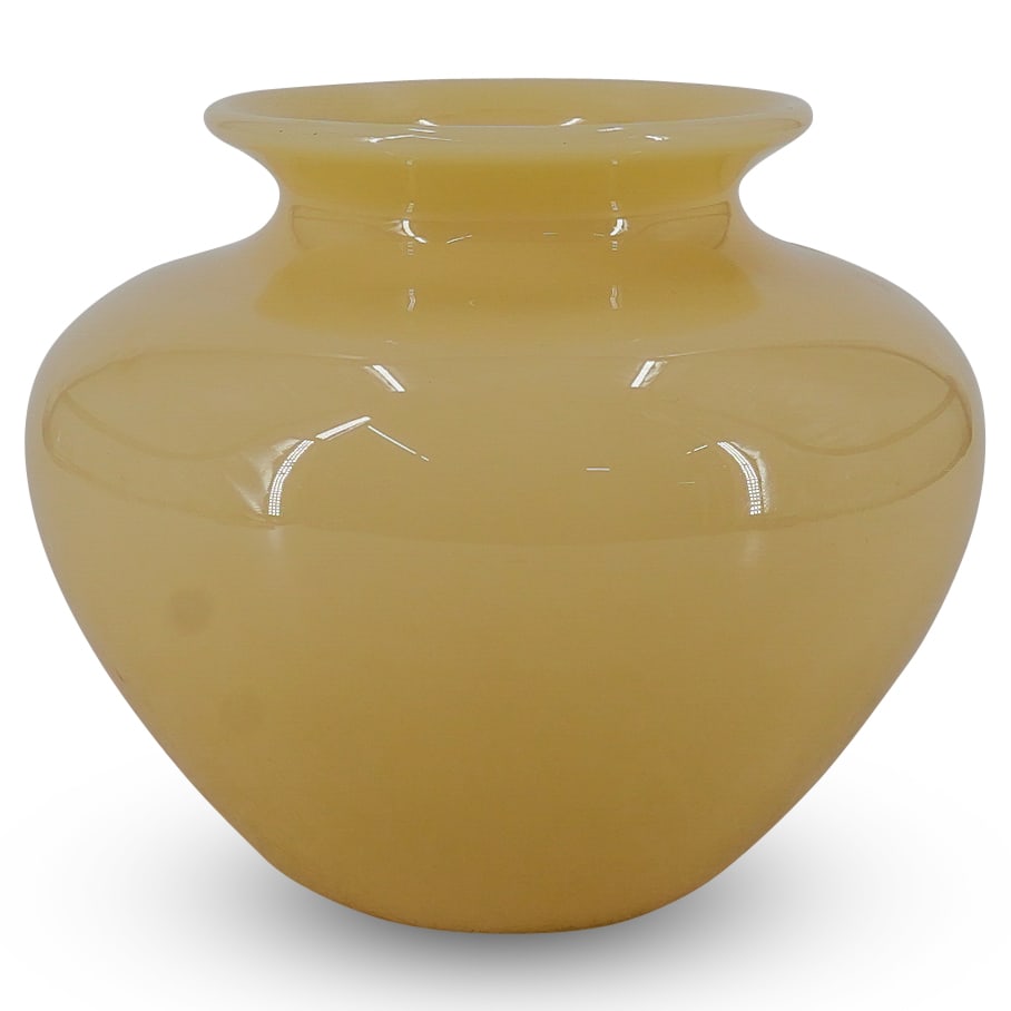 Steuben Glass Ivory Tone Translucent Vase (1 of 5)