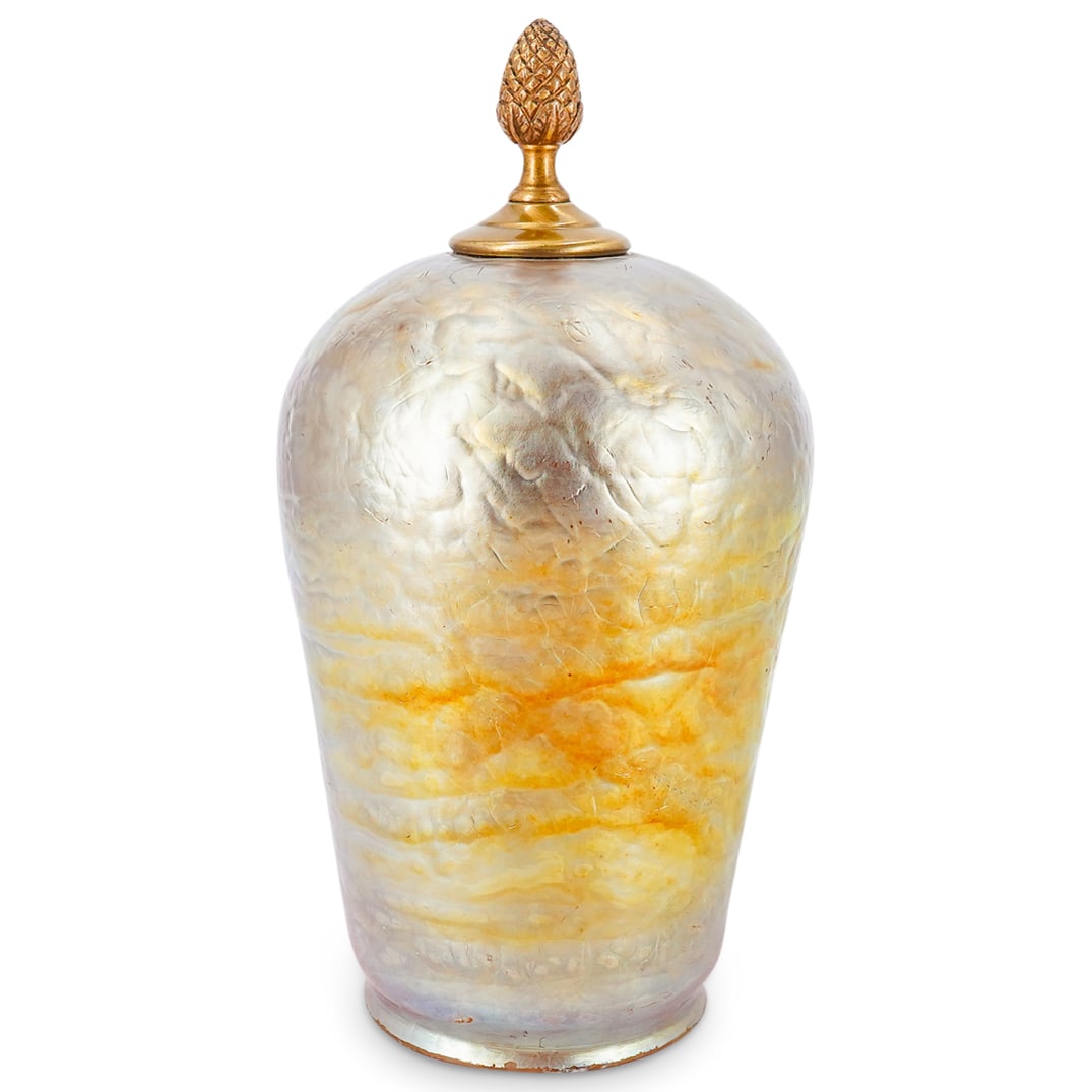 Steuben Glass Aurene Shade W/ Pineapple Finial (1 of 10)