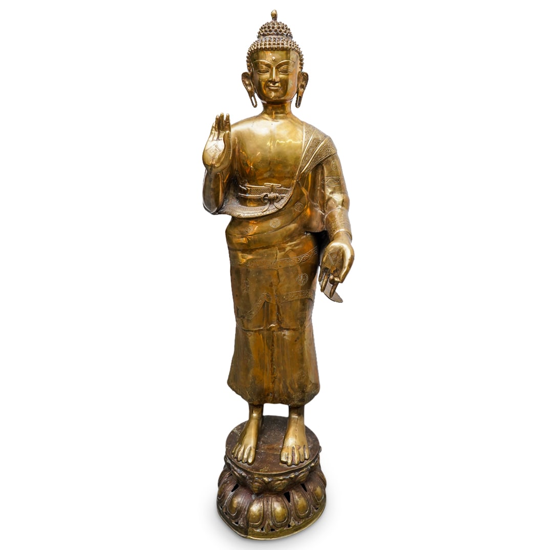 Vintage Chinese Gilt Bronze Gautama Buddha Statue (1 of 18)