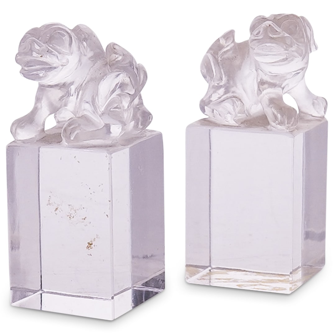 Antique Chinese Rock Crystal Carved Seals (1 of 7)