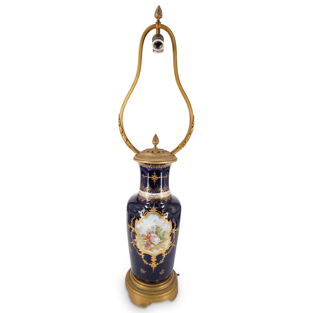 Antique Sevres Porcelain And Dore Bronze Table Lamp (1 of 18)