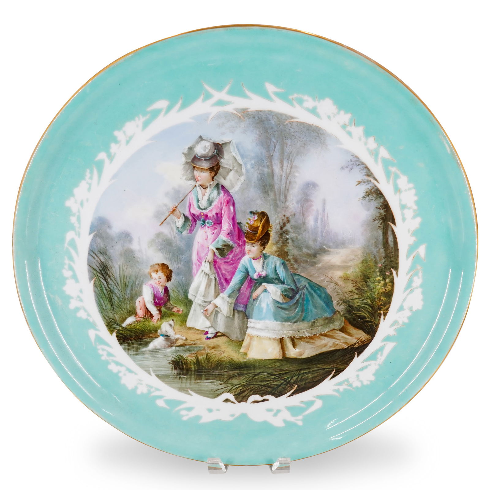 Large Sevres Hand Painted Porcelain Platter (1 of 10)