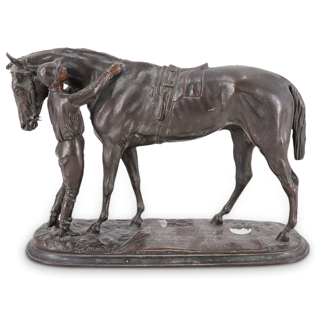 Pierre Lenordez (French, 1815–1892) Bronze Horse W/ Jockey (1 of 12)