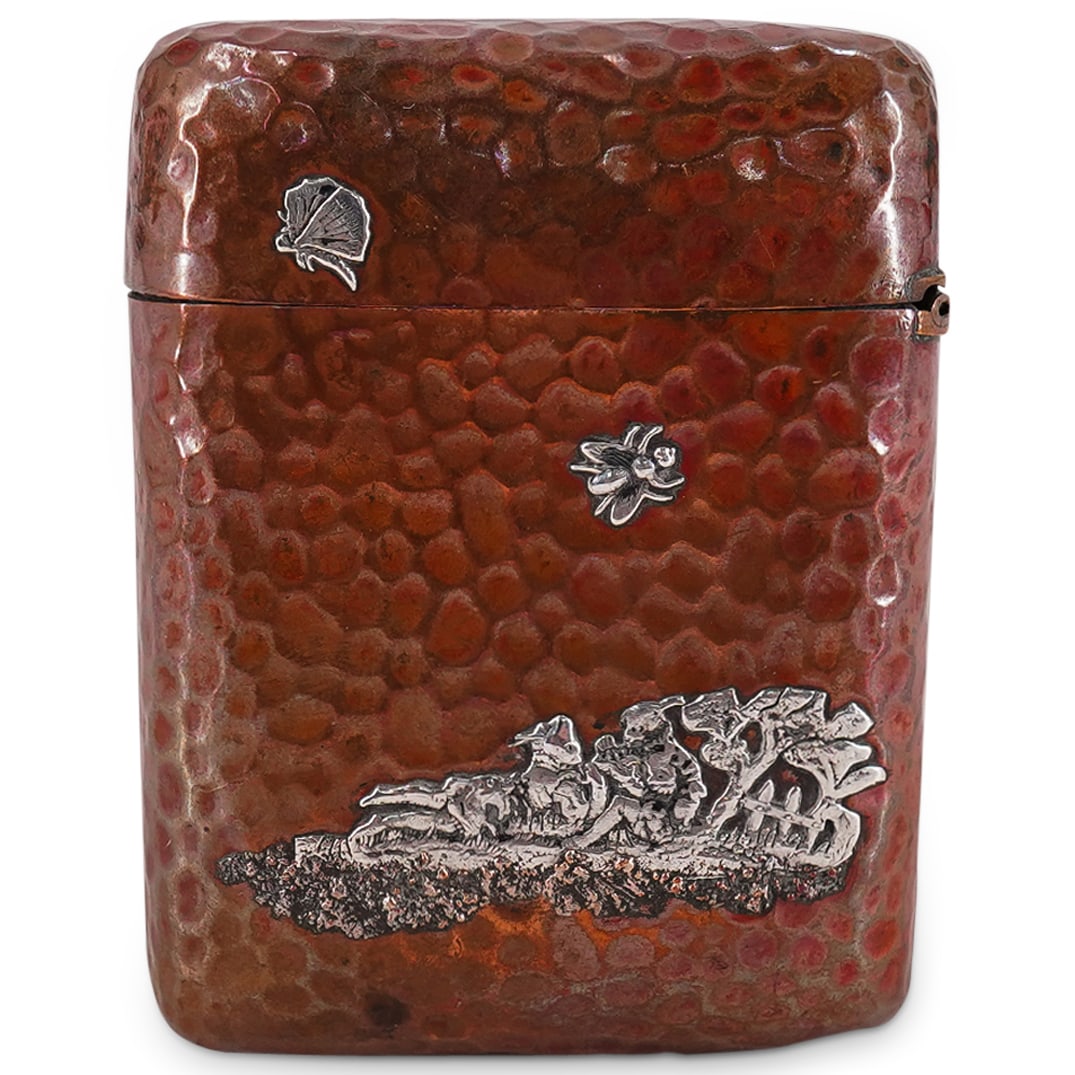 Gorham Mixed Metal Hammered Cigarette Case (1 of 10)