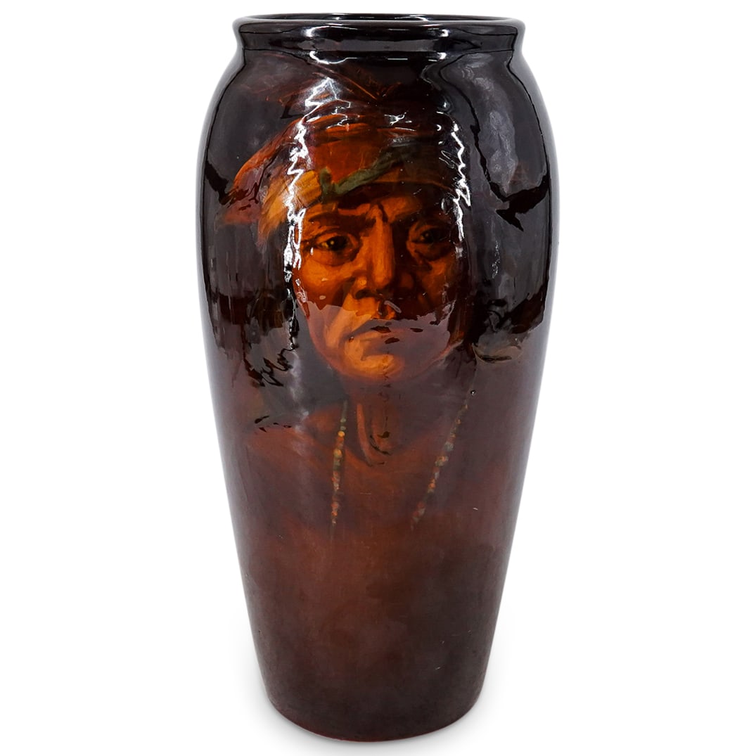 Weller Louwelsa Glazed Pottery "American Indian" Vase (1 of 8)