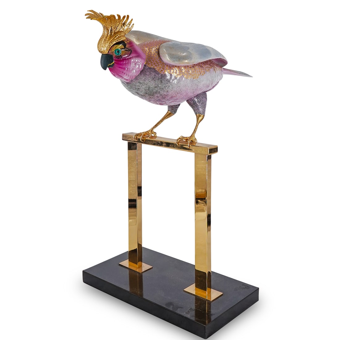 Oggetti Mangani Cockatoo Parrot Bird Porcelain Sculpture (1 of 17)