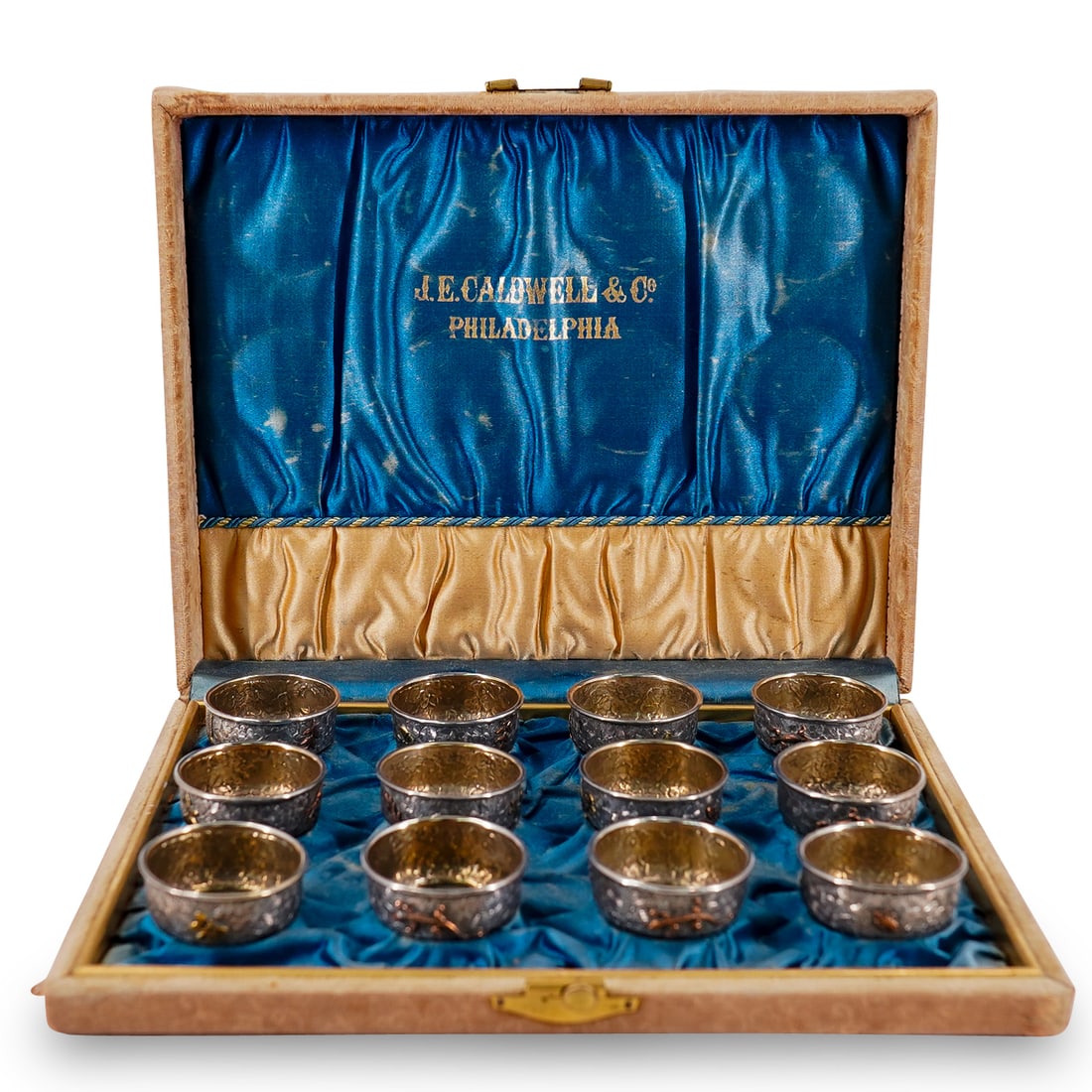 (12 Pc) Antique Dominick & Haff Sterling Silver & Mixed Metal Salt Cellars (1 of 18)