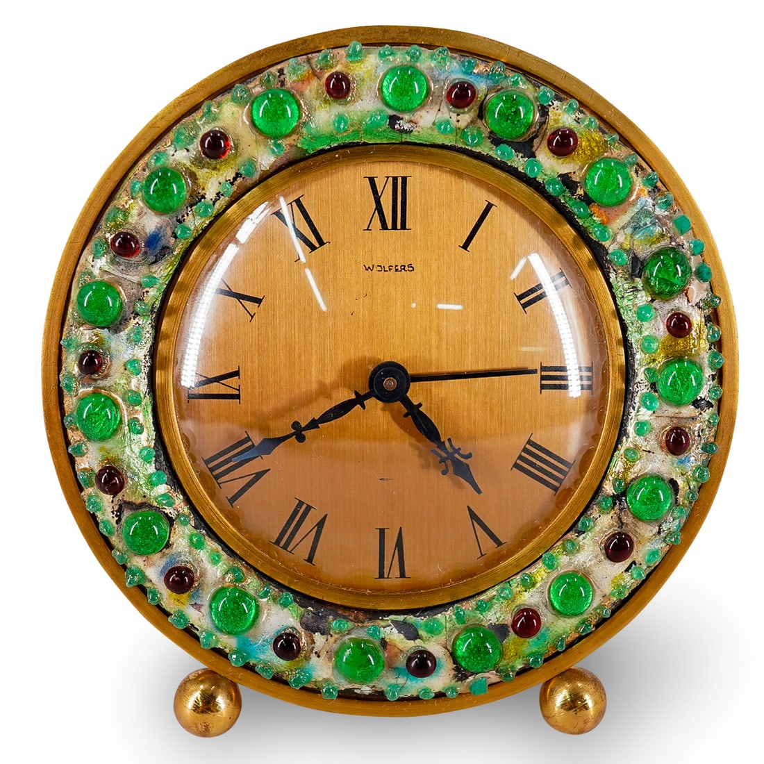 Vintage Wolfers French Embellished Desk Clock (1 of 9)