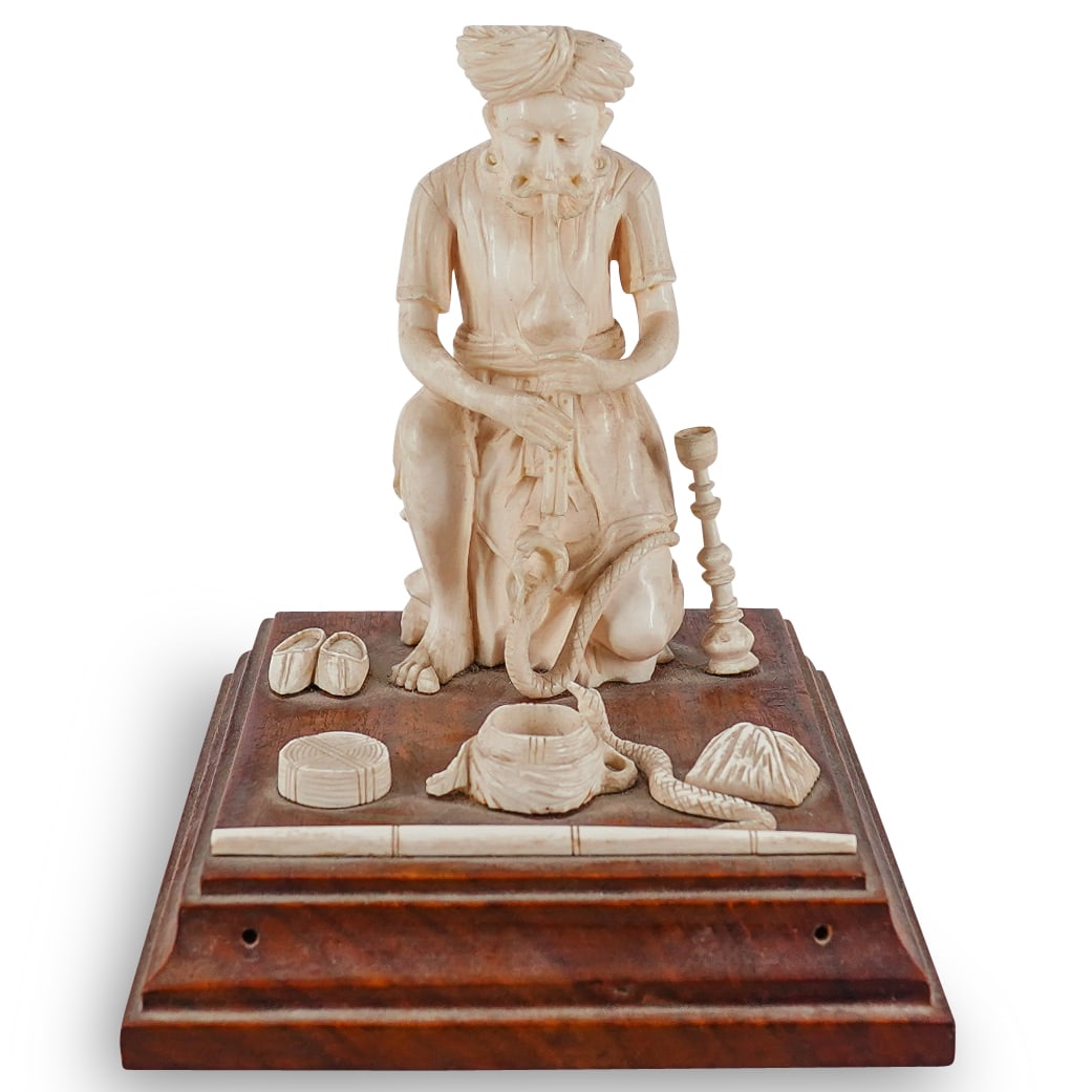 19th C. Carving of a Islamic Snake Charmer (1 of 9)