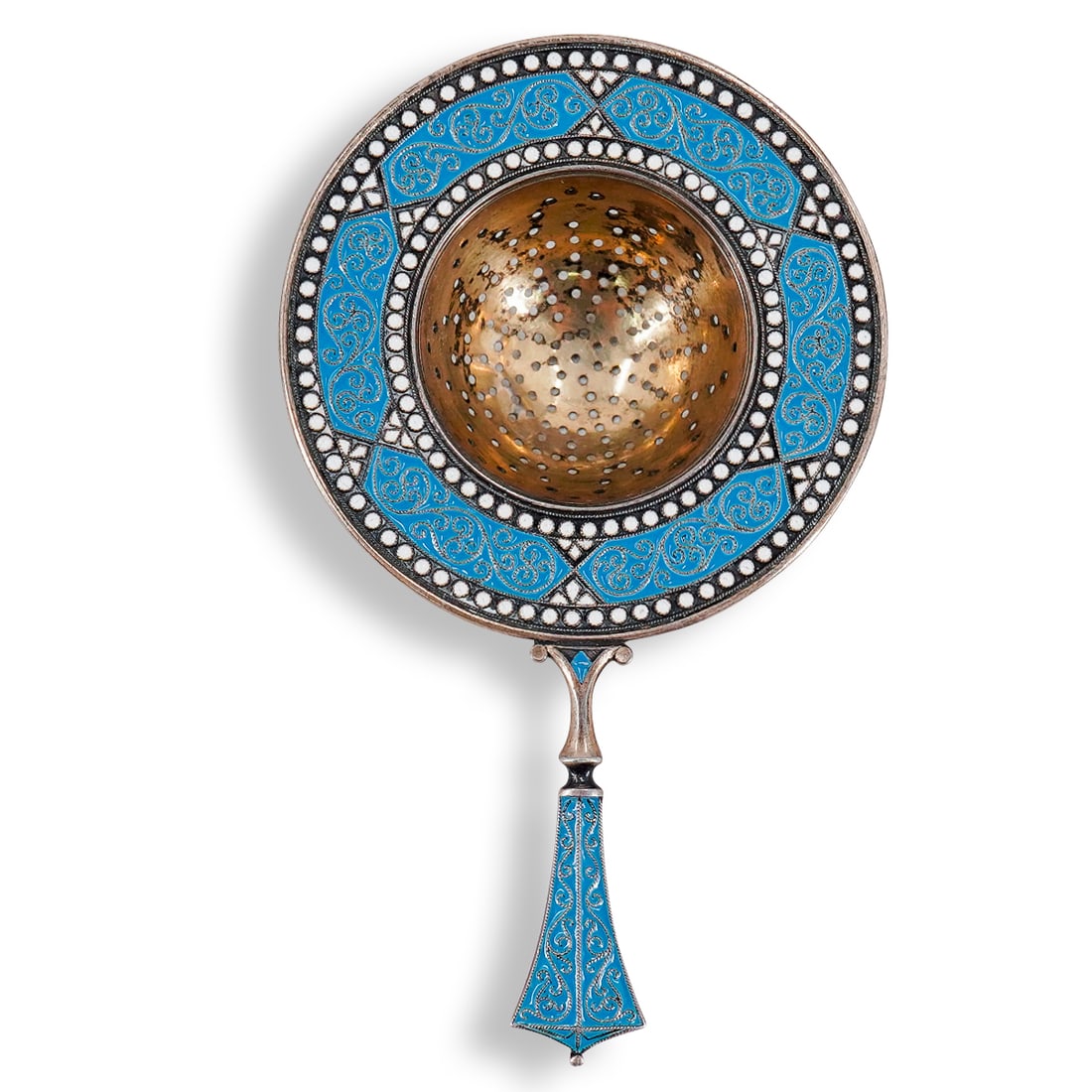 David Andersen Norway 830 Silver & Enamel Tea Strainer (1 of 6)