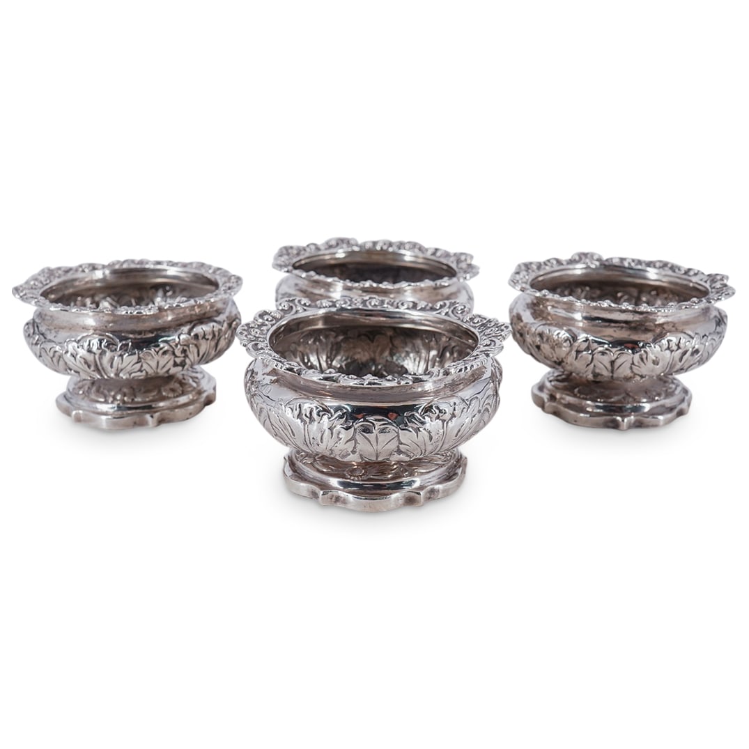 (4 Pc) George IV Sterling Silver Condiment Bowls (1 of 12)