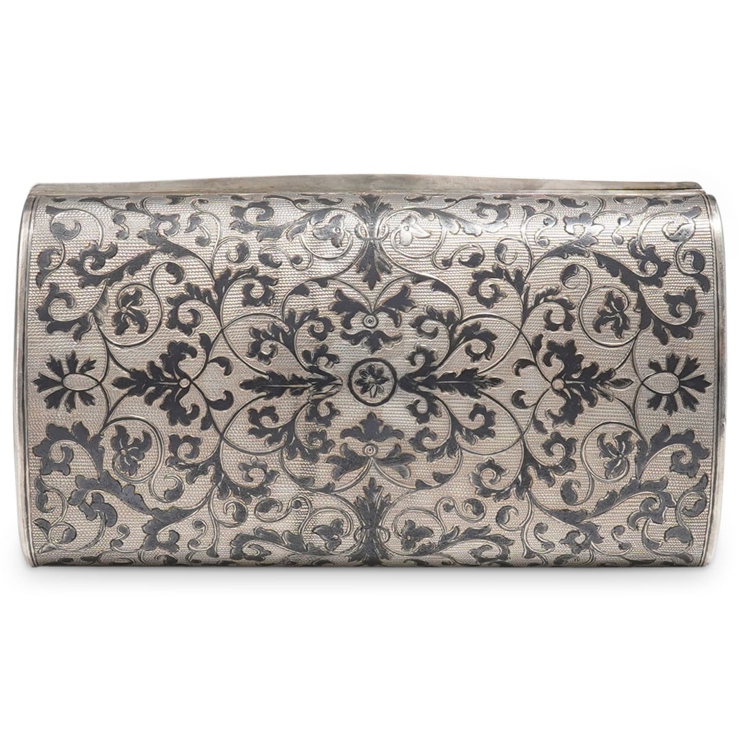 Russian Silver Gilt & Niello Cigarette Case (1 of 8)