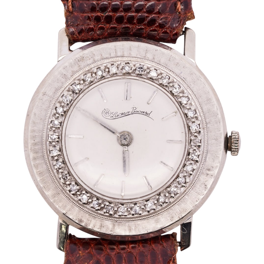 Vintage Lucien Piccard 14k Gold and Diamond Watch W/ Original Case (1 of 9)
