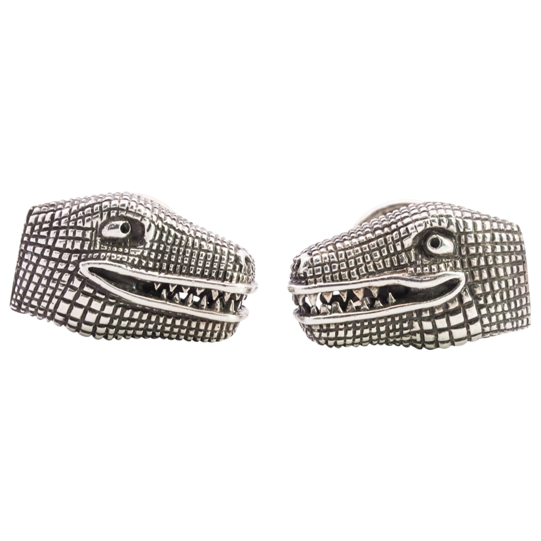 Barry Kieselstein Sterling Silver Alligator Cufflinks (1 of 5)