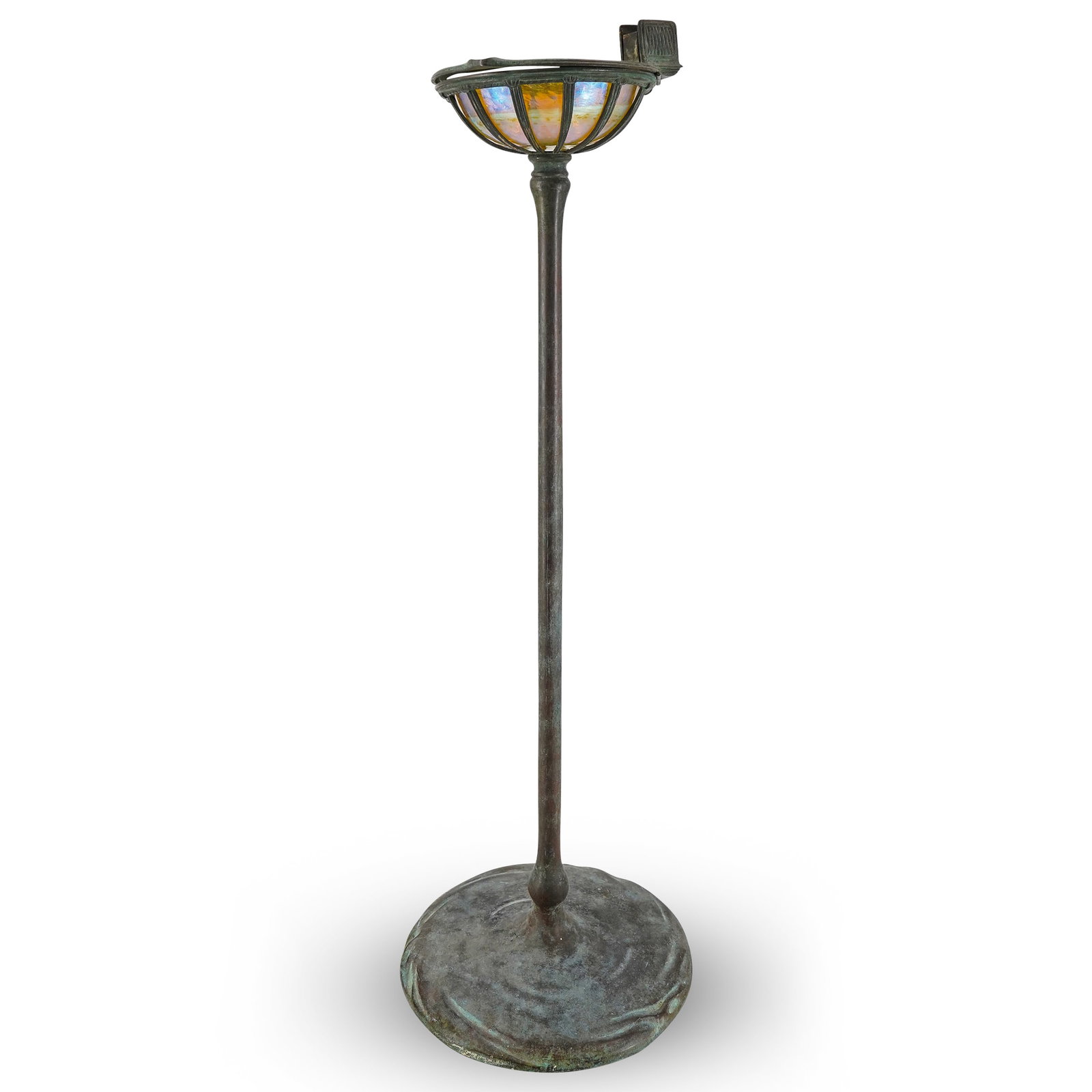 Art Nouveau Tiffany Studios Bronze Floor Ash Receiver (1 of 15)