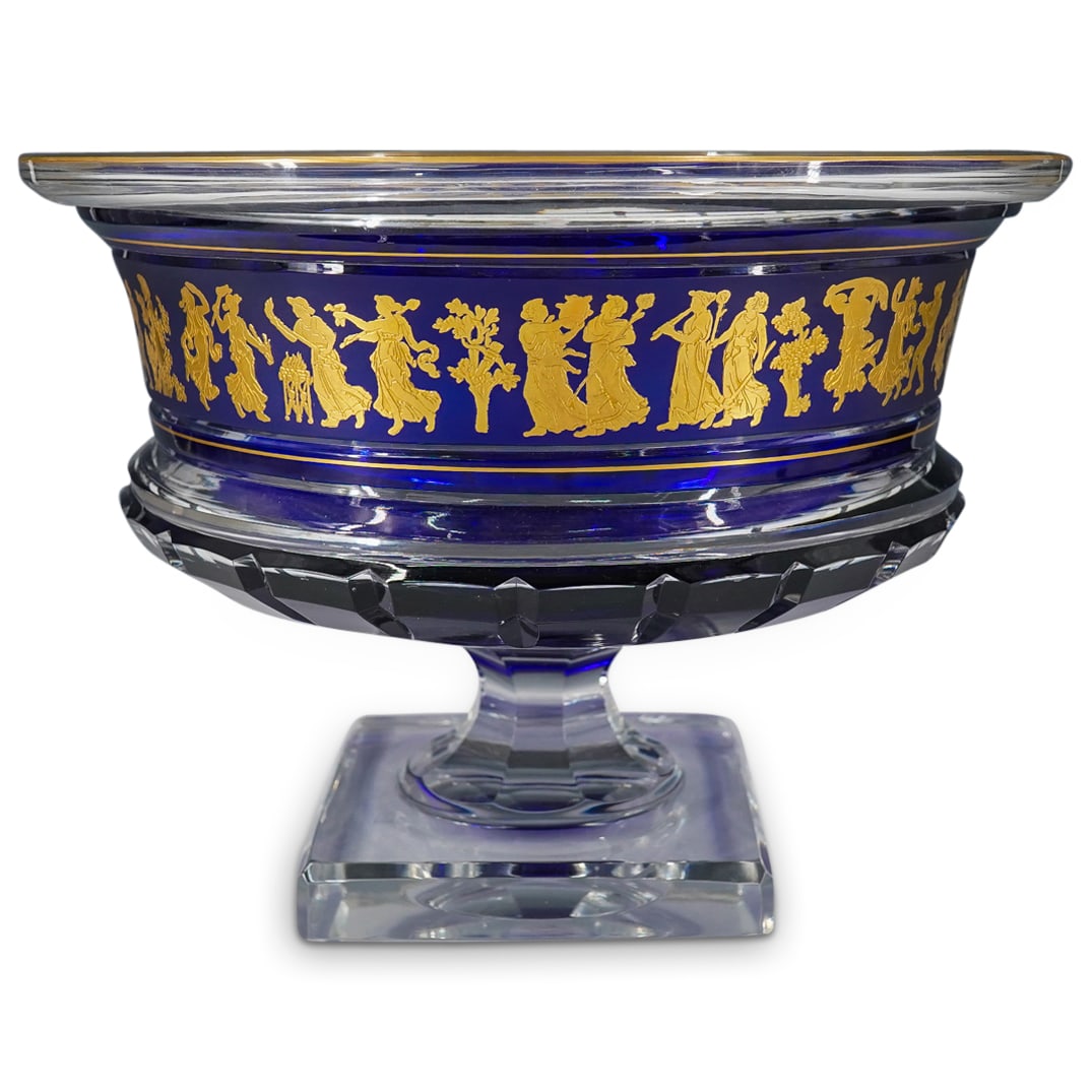 Val St. Lambert "Danse De Flore" Crystal Centerpiece Bowl (1 of 8)