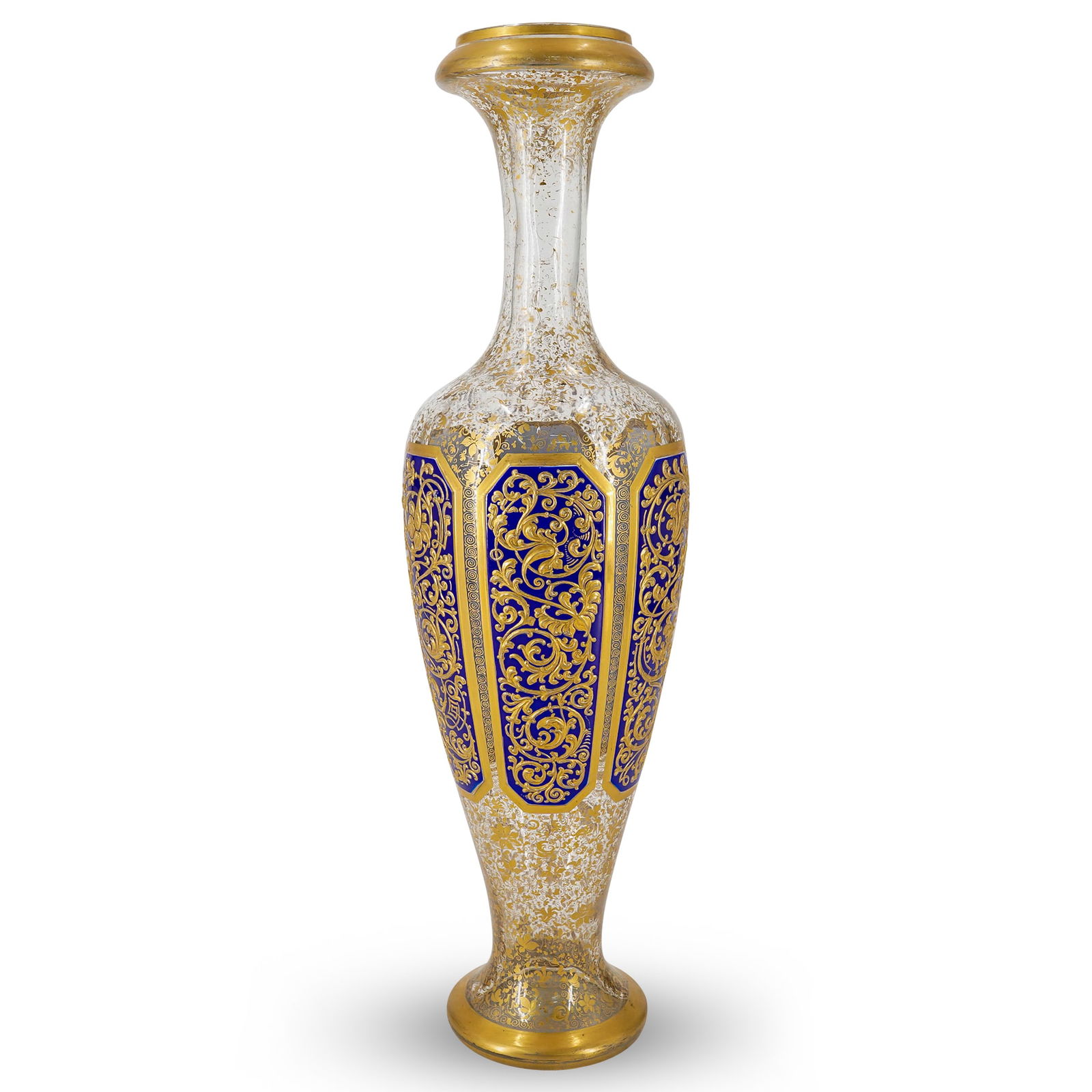 Antique Prob. Baccarat Enameled & Gilt Glass Vase (1 of 7)