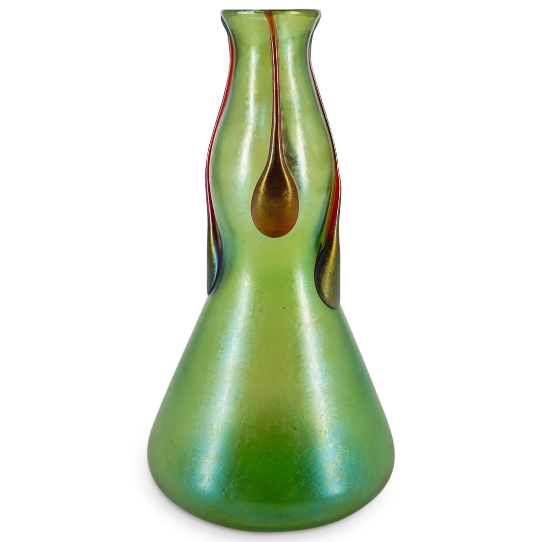 Attrib. Loetz "Vesuvian" Glass Vase (1 of 6)