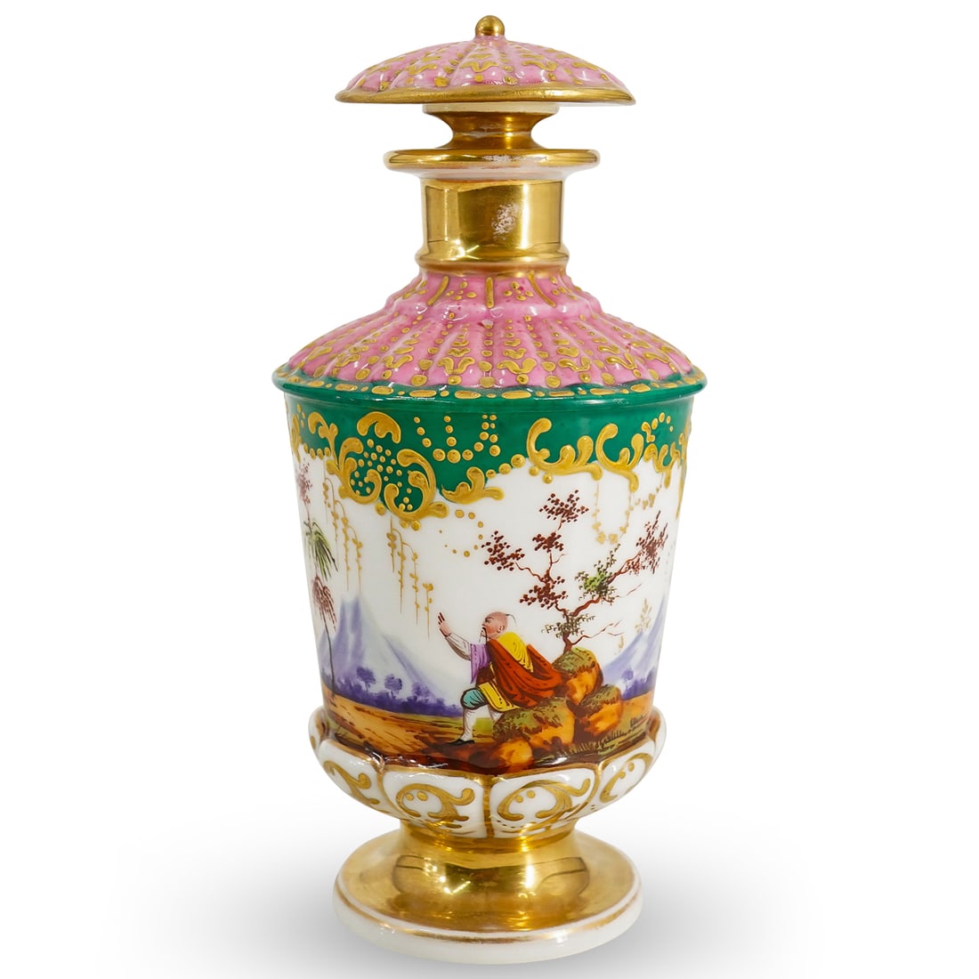 Antique Jacob Petite Chinoiserie Porcelain Vanity Bottle (1 of 8)