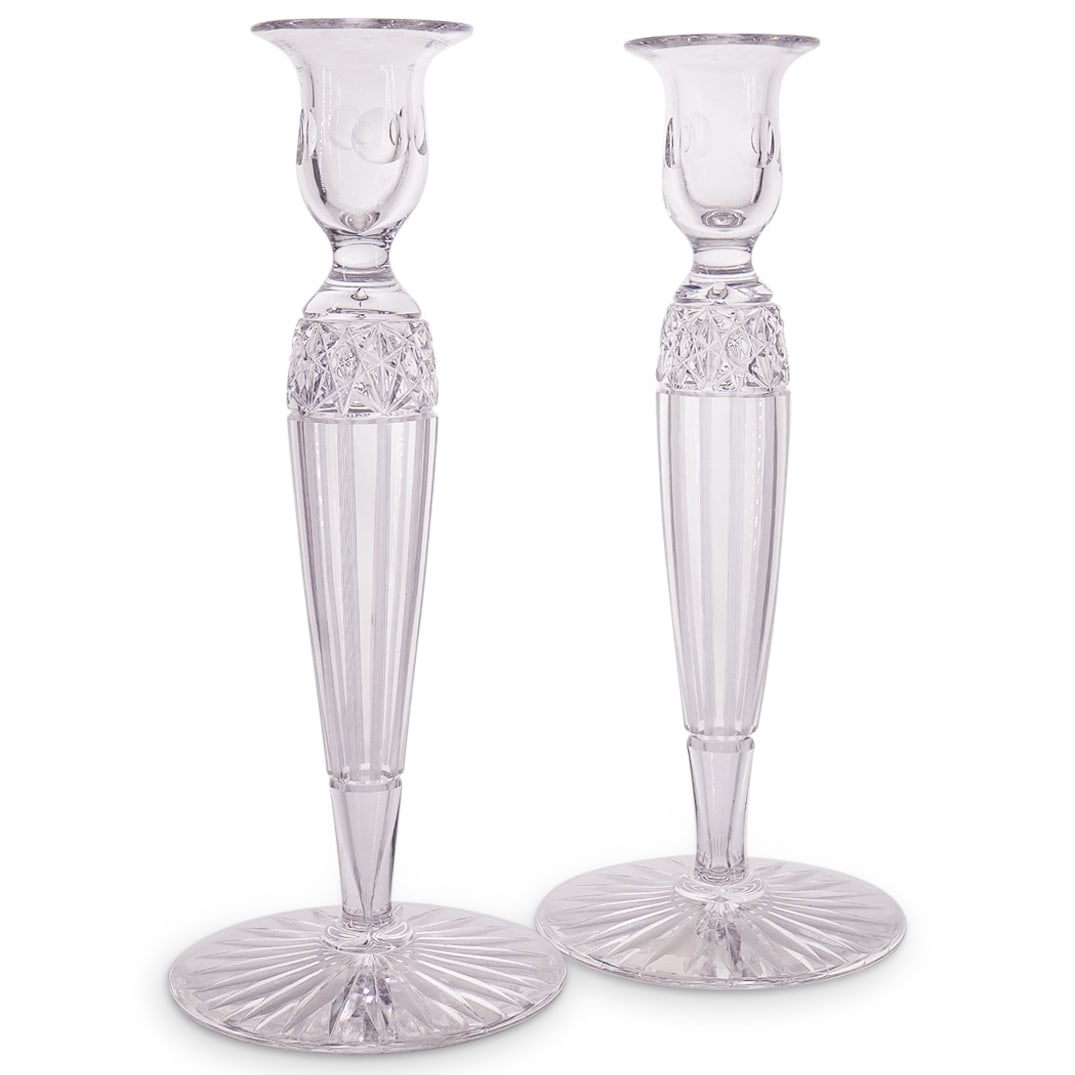 Pair Cut Crystal Candlesticks (1 of 11)