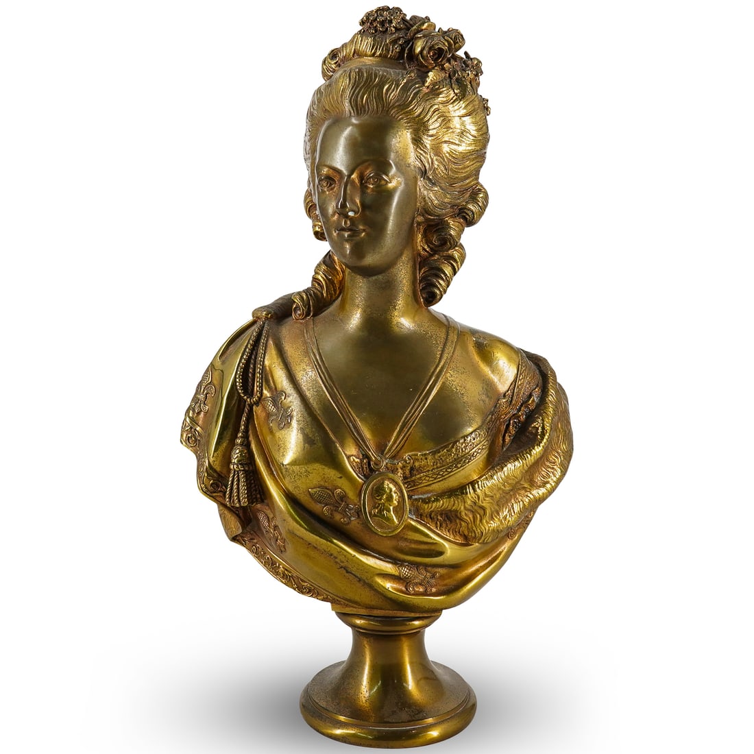 Ron Liod Sauvage (French 19th Cent.) "Marie Antoinette" Bronze Bust (1 of 9)