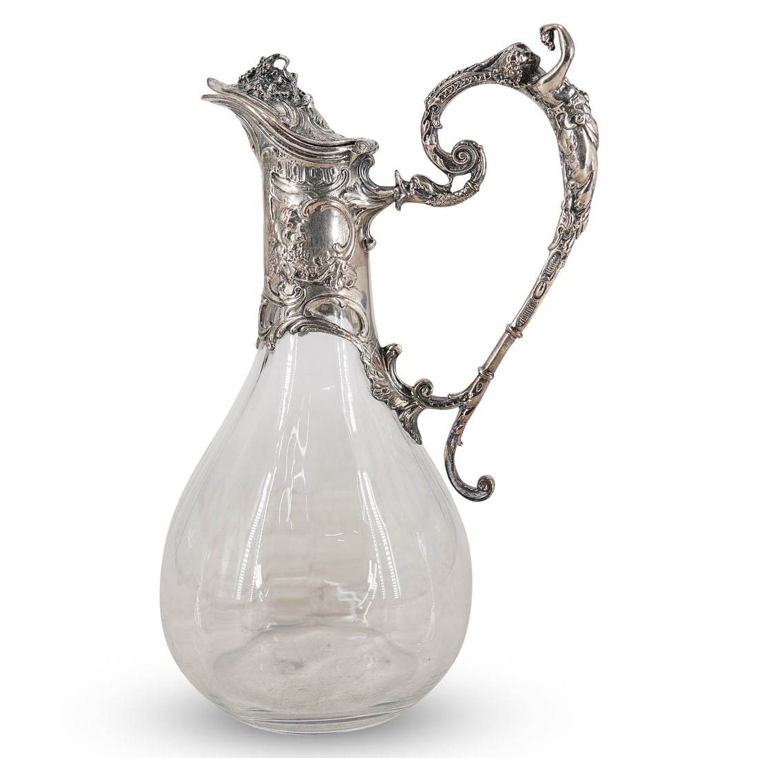 French Art Nouveau Silver & Glass Claret Jug (1 of 13)