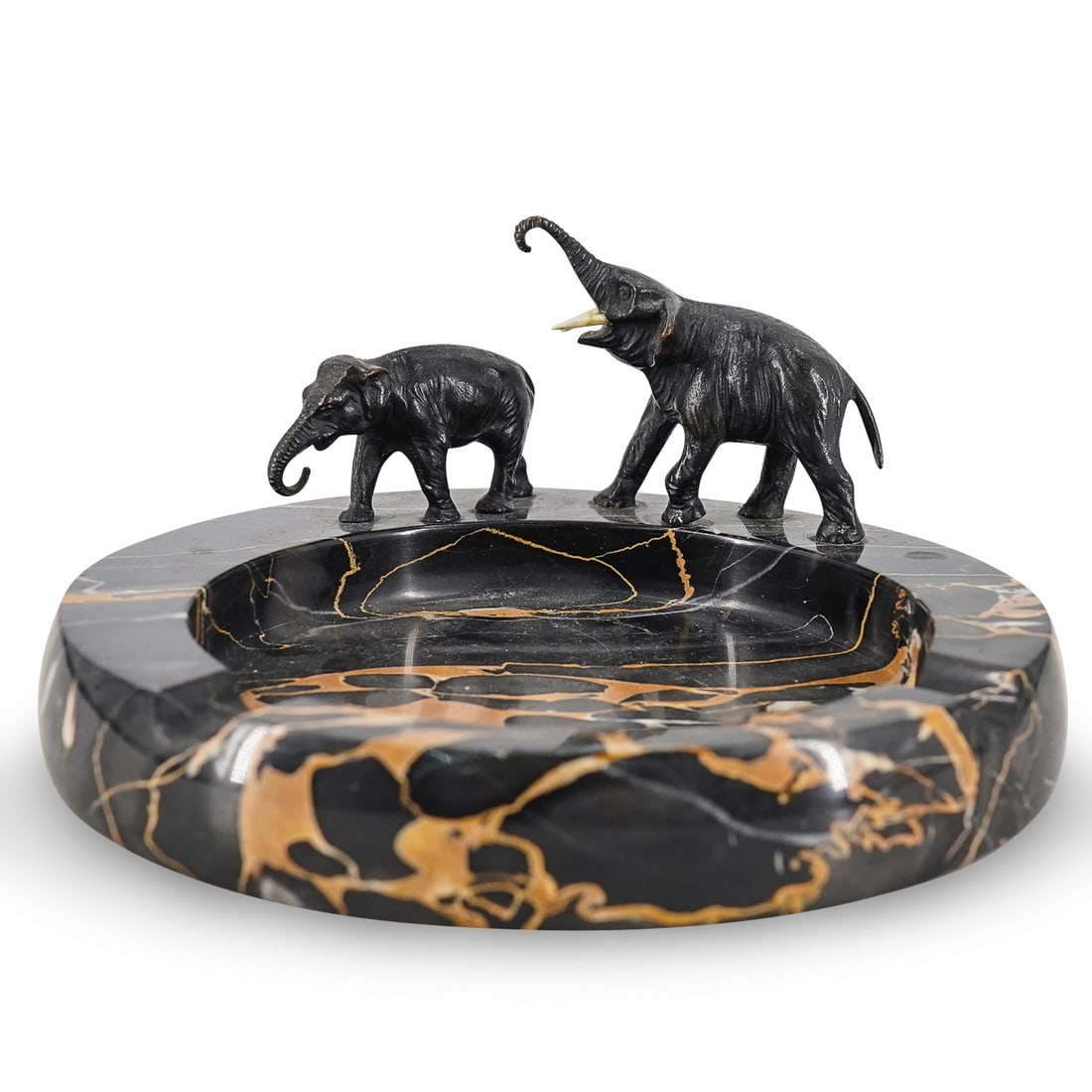 Art Deco Hard Stone Elephant Ashtray (1 of 7)