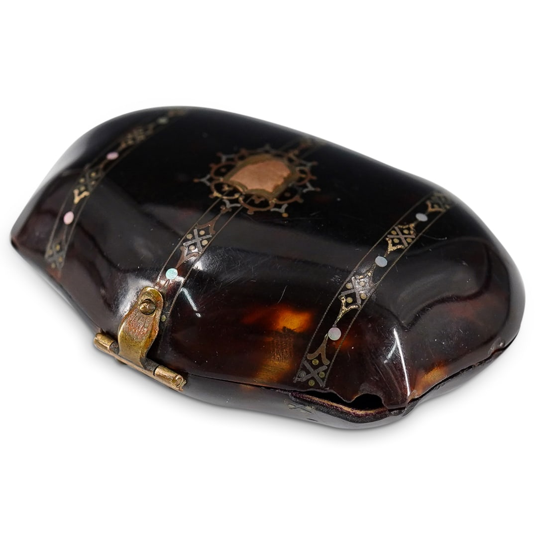 Victorian French Tortoise Hued Abalone Coin Case (1 of 9)