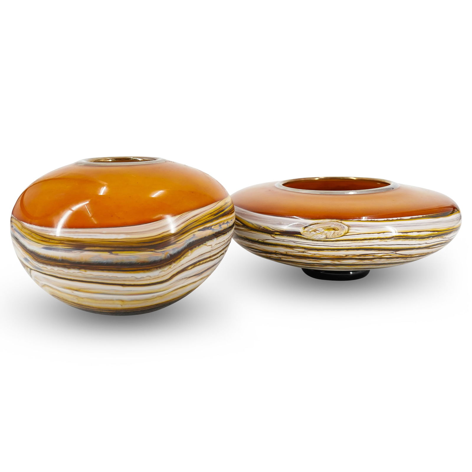 (2 Pc) Gartner Blade Art Glass Vases (1 of 15)