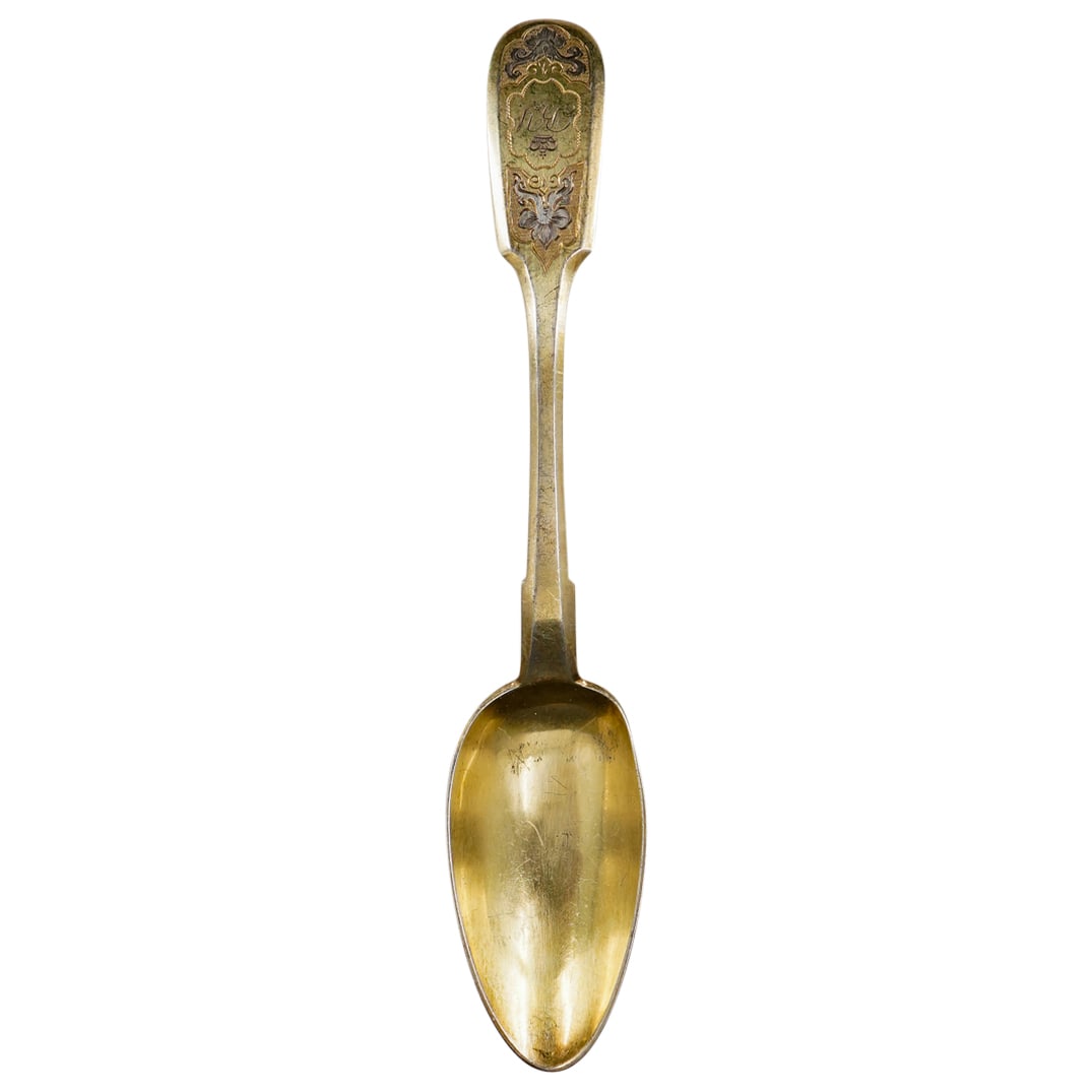 19th Century Imperial Russian Vermeil Silver Spoon (1 of 5)