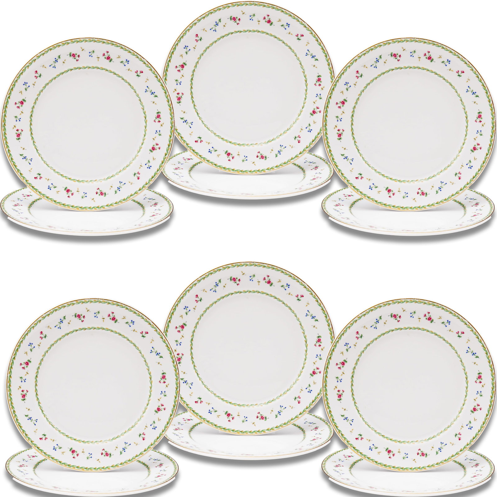 (12 Pc) Bernardaud "Artois" Porcelain Dinner Plates (1 of 6)
