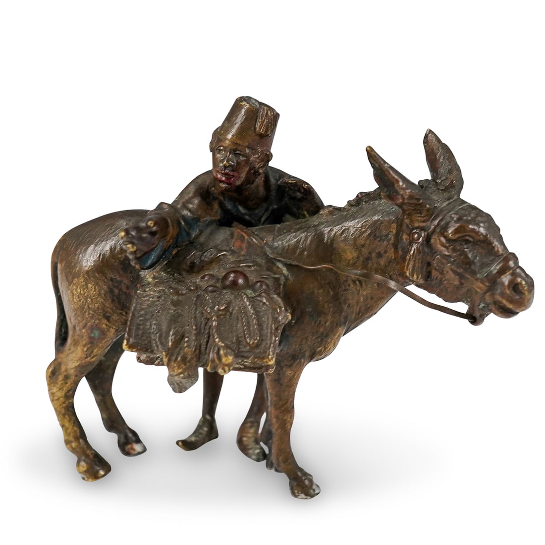 Vienna Cold Painted Orientalist Bronze Man with Donkey Figurine (1 of 7)