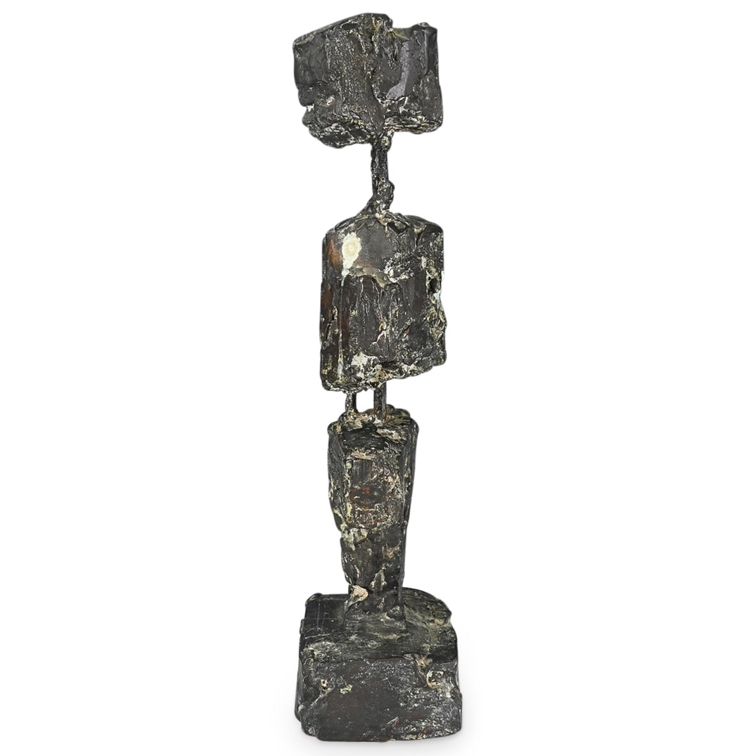 Mid Century Abstract Brutalist Bronze Sculpture (1 of 8)