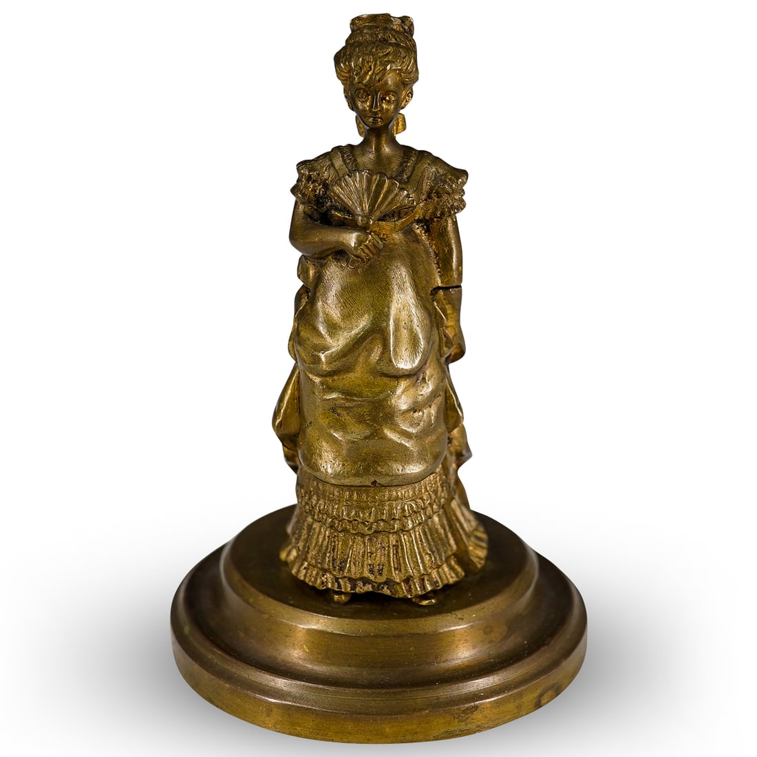 Antique Bronze Figural Woman Match House (1 of 11)