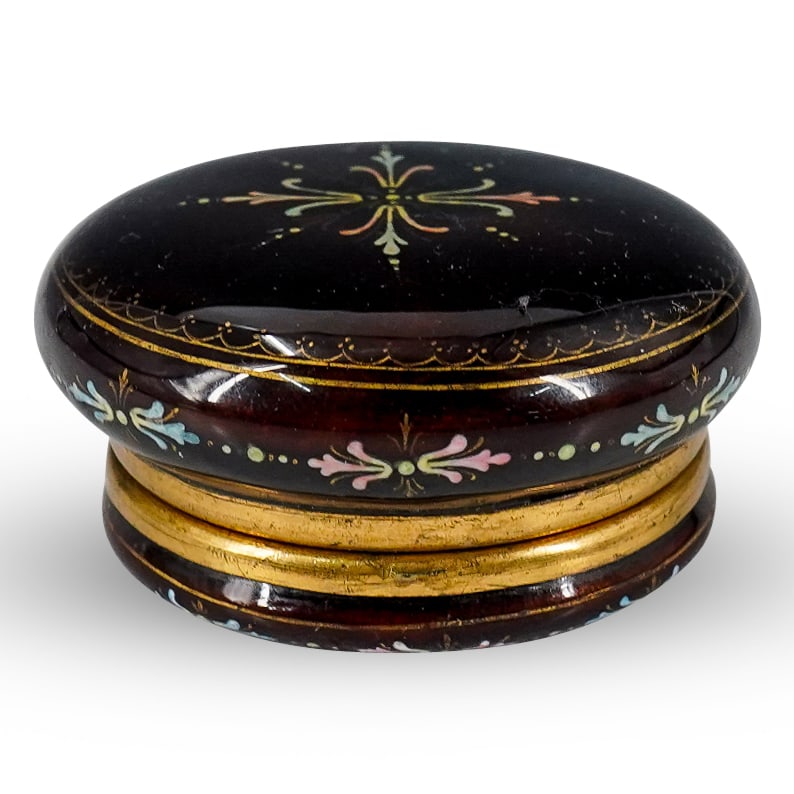 Antique Limoges Enamel Portrait Trinket Box (1 of 6)