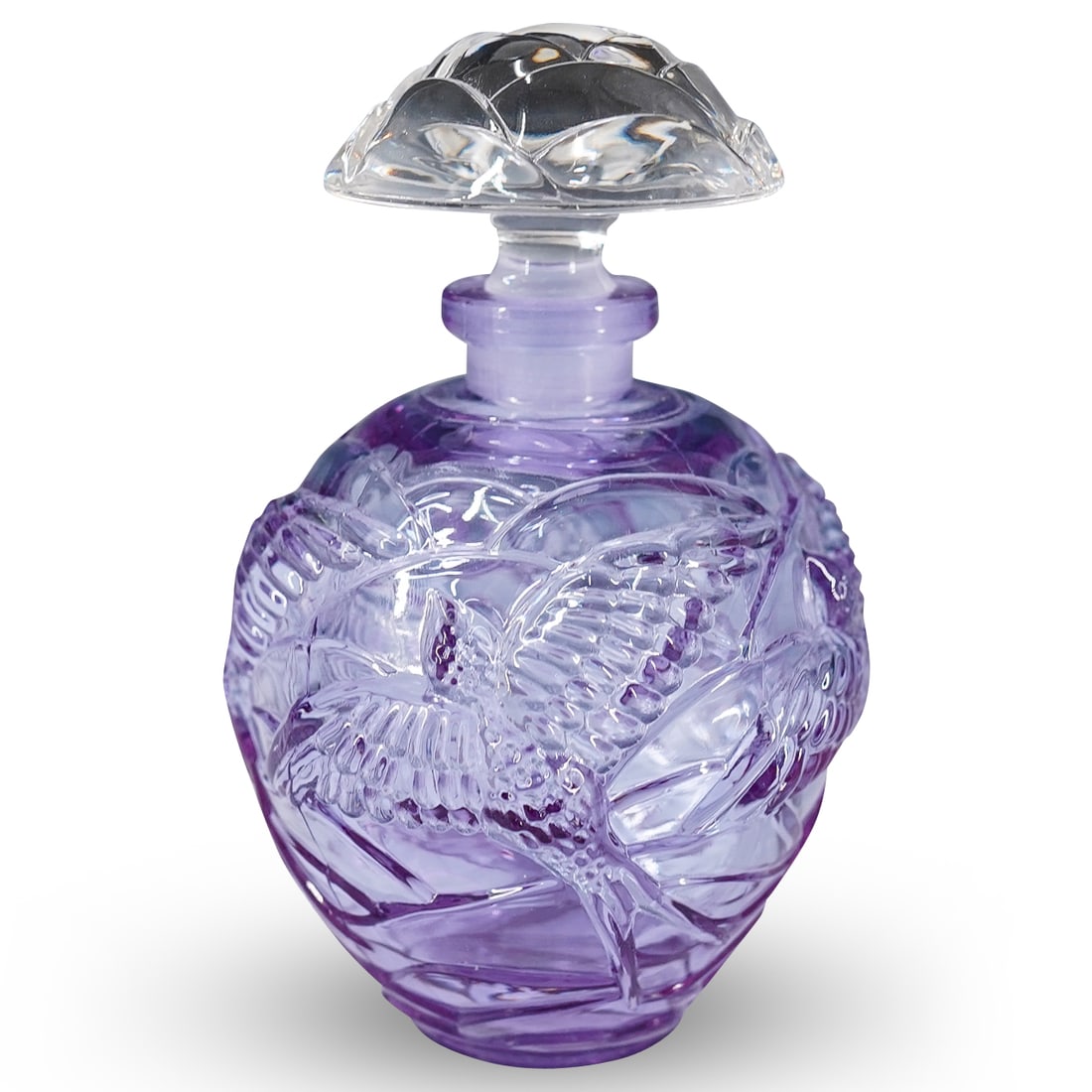 Vintage German Lavender Lead Crystal Perfume Bottle (1 of 6)